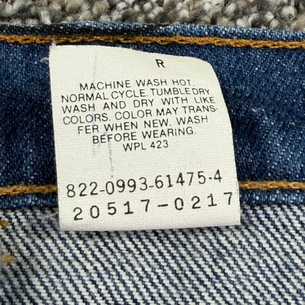 Vintage Levis 517 Orange Tab‎ Mens 42x32 Bootcut Jeans Blue Denim USA Made 90s